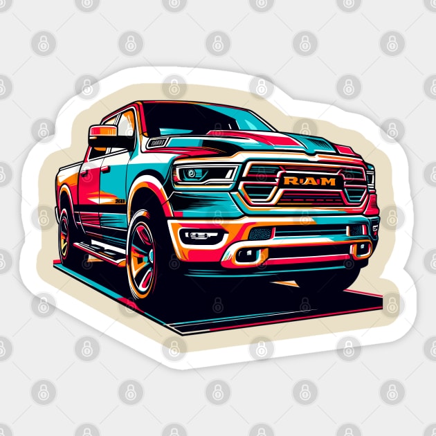 Dodge Ram 1500 Sticker by Vehicles-Art